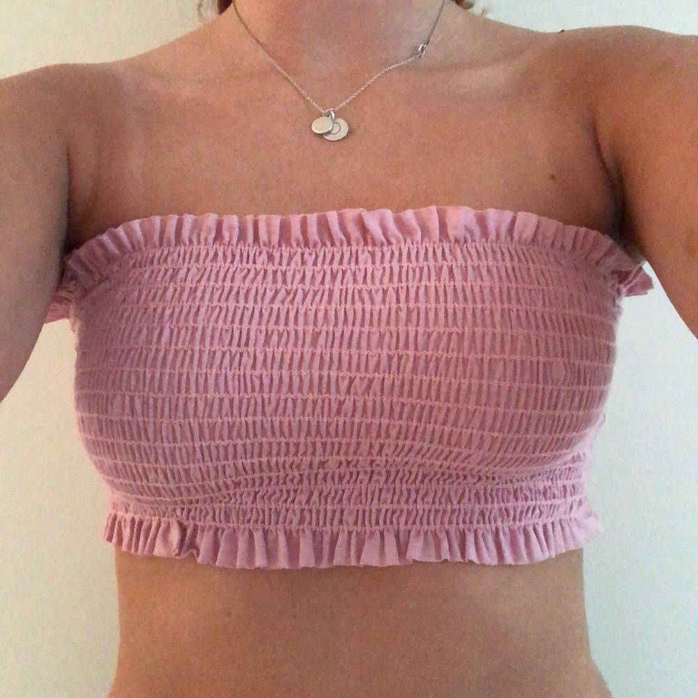 NWT Frankie Phoenix Cropped Pink Tube Top
